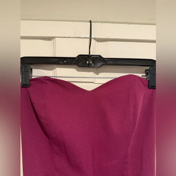 Lilly Pulitzer NWT Size 0 Amazing Burgundy Strapless Wide Leg Pant Jumpsuit - Picture 6 of 15